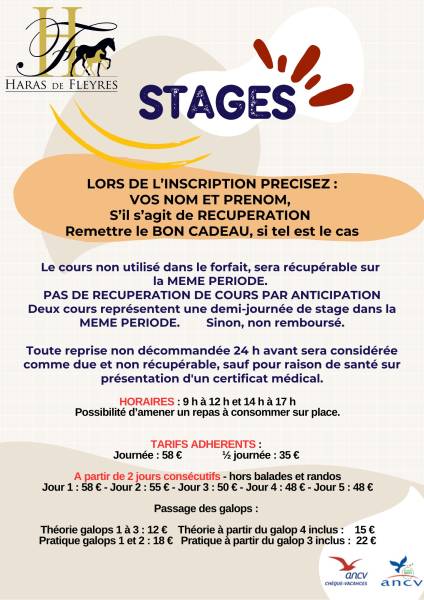 Stages Toussaint Infos