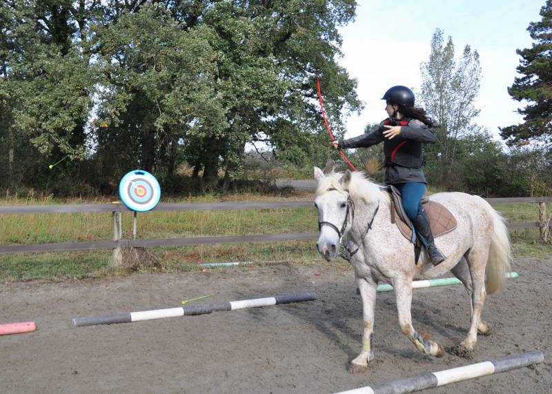 tir à l'arc au pas